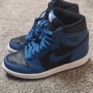 Nike Air Jordan 1 Retro High-Top OG  Marina Blue Black Sneakers